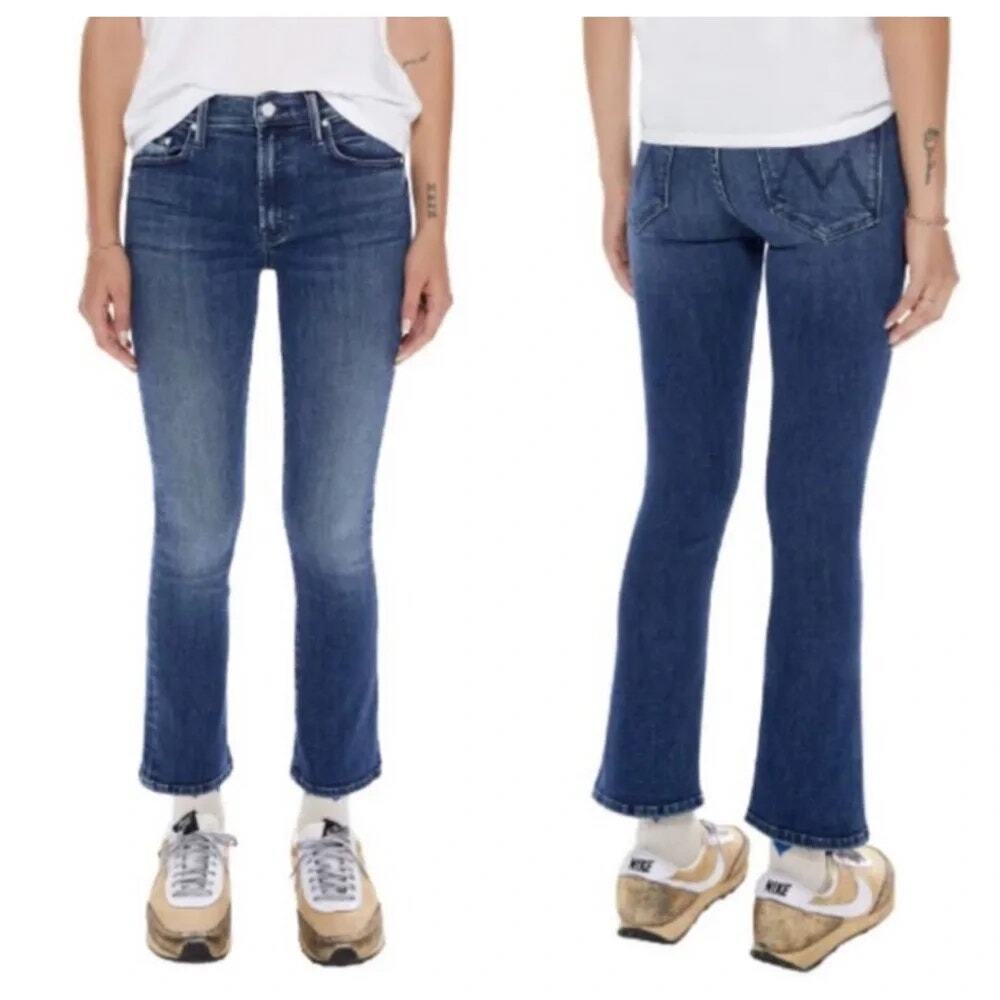 Mother Mid-Rise Denim The Insider Ankle Bootcut Jeans Manana Mi Amor Womens 26